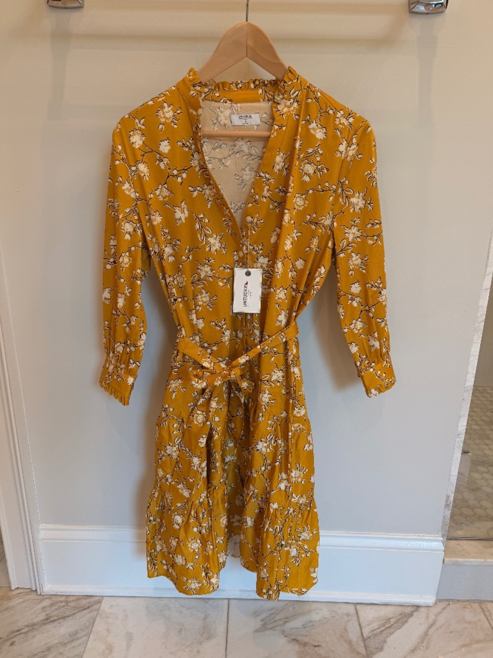 Untuckit Drop Waist Belted Shirt Dress